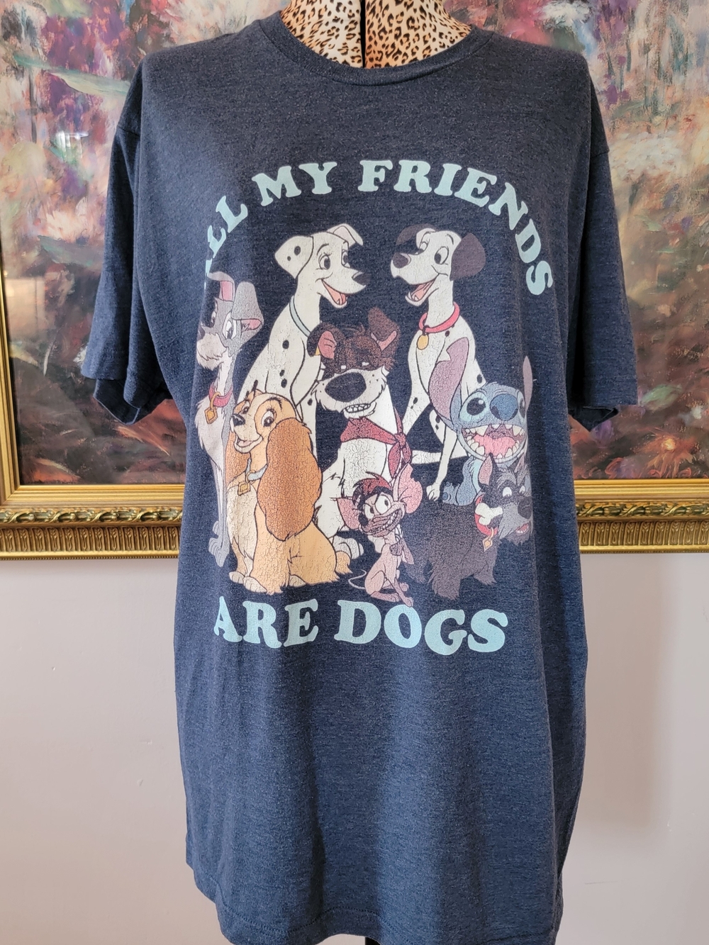Vintage Disney All My Friends Are Dogs Graphic Tshiry